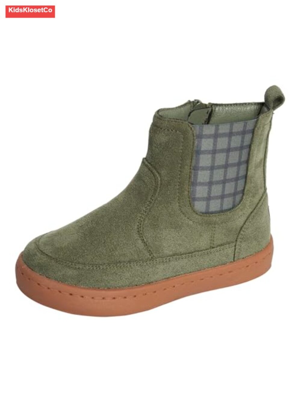 Kids Chelsea Boots with Zipper Faux Suede